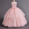 imageIDOPIP Flower Girl Sequin Appliques Dress for Kids Wedding Pageant Party Long Gown Princess Birthday Communion Tulle DressesPink  Sequin