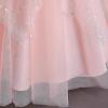 imageIDOPIP Flower Girl Sequin Appliques Dress for Kids Wedding Pageant Party Long Gown Princess Birthday Communion Tulle DressesPink  Sequin