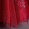 imageIDOPIP Flower Girl Sequin Appliques Dress for Kids Wedding Pageant Party Long Gown Princess Birthday Communion Tulle DressesRed  Sequin