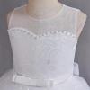 imageIDOPIP Flower Girl Sequin Appliques Dress for Kids Wedding Pageant Party Long Gown Princess Birthday Communion Tulle DressesWhite  Sequin