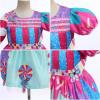 imageIDOPIP Rainbow Candy Tutu Dress for Girls 310Y Candy Princess Costume with Headband for Halloween Birthday Party Dress upLong Sleeve