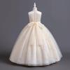 imageIDOPIP Sequin Flower Girl Dress for Kids Wedding Bridesmaid Pageant Party Formal Long Gown Princess Communion Tulle DressesChampagne