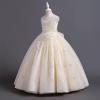 imageIDOPIP Sequin Flower Girl Dress for Kids Wedding Bridesmaid Pageant Party Formal Long Gown Princess Communion Tulle DressesChampagne