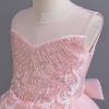 imageIDOPIP Sequin Flower Girl Dress for Kids Wedding Bridesmaid Pageant Party Formal Long Gown Princess Communion Tulle DressesPink