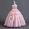 imageIDOPIP Sequin Flower Girl Dress for Kids Wedding Bridesmaid Pageant Party Formal Long Gown Princess Communion Tulle DressesPink