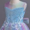 imageIDOPIP Sequin Flower Girl Dress for Kids Wedding Bridesmaid Pageant Party Formal Long Gown Princess Communion Tulle DressesRainbow Blue