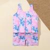 imageKids Baby Girls Float Suit with Adjustable Buoyancy Floral Floatation Swimsuit Floating Swimwear Bathing Suit Toddler Float Swim Vest with 8 Removable Buoyancy Sticks PinkBlue Floral 34 Years