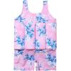 imageKids Baby Girls Float Suit with Adjustable Buoyancy Floral Floatation Swimsuit Floating Swimwear Bathing Suit Toddler Float Swim Vest with 8 Removable Buoyancy Sticks PinkBlue Floral 34 Years