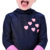 imageMuslim Swimsuit for Girls Kids 2 Pieces Modest Islamic Swimwear Burkini Full Cover Hijab Long Sleeve Heart Print Hooded Top Pants Swim Cap Costume Conservative Beachwear Bathing Suit Navy Blue 67Y