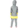 imageMuslim Swimsuit for Girls Kids 2 Pieces Modest Islamic Swimwear Burkini Full Cover Hijab Long Sleeve Heart Print Hooded Top Pants Swimming Cap Costume Conservative Beachwear Bathing Suit Gray 1112Y