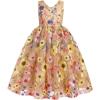 imageIDOPIP Embroidery Flower Girl Lace Dress for Kids Wedding Pageant Party First Communion Dresses Princess Bridesmaid Maxi GownChampagne
