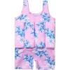 imageKids Baby Girls Float Suit with Adjustable Buoyancy Floral Floatation Swimsuit Floating Swimwear Bathing Suit Toddler Float Swim Vest with 8 Removable Buoyancy Sticks PinkBlue Floral 34 Years