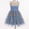 imageBaby Girls Tutu Dress Summer Sleeveless Backless Princess Birthday Party Dresses Sequin Ruffle Tulle Bowknot SundressDark Blue Floral