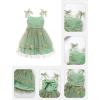 imageBaby Girls Tutu Dress Summer Sleeveless Backless Princess Birthday Party Dresses Sequin Ruffle Tulle Bowknot SundressGreen Floral