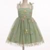 imageBaby Girls Tutu Dress Summer Sleeveless Backless Princess Birthday Party Dresses Sequin Ruffle Tulle Bowknot SundressGreen Floral Boho