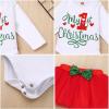 imageIDOPIP Baby Girl Christmas Outfit My First Christmas Santa Romper Tutu Dress Outfit Red Santa Hat Leg Warmers Shoes ClothesRed  1st Christmas