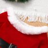imageIDOPIP Christmas Dress for Toddler Girls Santa Claus Dress Long Sleeve Velvet Belted Dress Holiday Party Ruffle Tulle DressRed