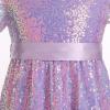 imageIDOPIP Flower Girl Sequin Ruffle Tutu Dress for Kids Wedding Pageant Party Formal Gown Princess Birthday Communion DressesPurple