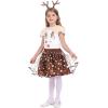 imageIDOPIP Kids Boys Girls Christmas Santa Elf Reindeer Costume Fancy Dress up Cosplay Xmas Holiday Party Dress Outfit with HatBrown Reindeer  Girls