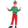 imageIDOPIP Kids Boys Girls Christmas Santa Elf Reindeer Costume Fancy Dress up Cosplay Xmas Holiday Party Dress Outfit with HatGreen Elf Santa  Boys