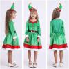 imageIDOPIP Kids Boys Girls Christmas Santa Elf Reindeer Costume Fancy Dress up Cosplay Xmas Holiday Party Dress Outfit with HatGreen Elf Santa  Girls