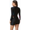 imageIDOPIP Rash Guard for Women LongShort Sleeve UV Sun Protection Rash Guard Shirt One Piece Swimsuit Surfing Bathing SuitBlack  Green