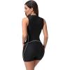imageIDOPIP Rash Guard for Women LongShort Sleeve UV Sun Protection Rash Guard Shirt One Piece Swimsuit Surfing Bathing SuitBlack  Sleeveless