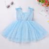 imageIDOPIP Sparkle Sequin Tutu Dress for Girls Birthday Glitter Tulle Formal Prom Pageant Mesh Ruffle DressBlue