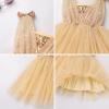imageIDOPIP Sparkle Sequin Tutu Dress for Girls Birthday Glitter Tulle Formal Prom Pageant Mesh Ruffle DressChampagne