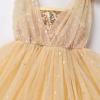 imageIDOPIP Sparkle Sequin Tutu Dress for Girls Birthday Glitter Tulle Formal Prom Pageant Mesh Ruffle DressChampagne