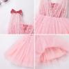 imageIDOPIP Sparkle Sequin Tutu Dress for Girls Birthday Glitter Tulle Formal Prom Pageant Mesh Ruffle DressPink