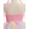 imageIDOPIP Toddler Baby Girl Sequin Butterfly Tutu Dress Summer Sleeveless Smocked Backless Princess Birthday Party Tulle DressesPink