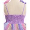 imageIDOPIP Toddler Baby Girl Sequin Butterfly Tutu Dress Summer Sleeveless Smocked Backless Princess Birthday Party Tulle DressesPurple
