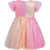 imageIDOPIP Toddler Baby Girls Sequin Ombre Dress Rainbow Princess Birthday Party Sparkly Dresses Pageant Wedding Tutu Gown 9M6TPink