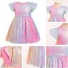 imageIDOPIP Toddler Baby Girls Sequin Ombre Dress Rainbow Princess Birthday Party Sparkly Dresses Pageant Wedding Tutu Gown 9M6TPink