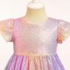 imageIDOPIP Toddler Baby Girls Sequin Ombre Dress Rainbow Princess Birthday Party Sparkly Dresses Pageant Wedding Tutu Gown 9M6TPurple