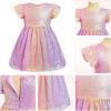 imageIDOPIP Toddler Baby Girls Sequin Ombre Dress Rainbow Princess Birthday Party Sparkly Dresses Pageant Wedding Tutu Gown 9M6TPurple