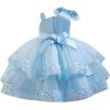 imageIDOPIP Toddler Girls Birthday Dresses Sequin Tulle Tutu Flower Girl Wedding Party Dress Pageant Formal First Communion GownBlue