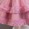 imageIDOPIP Toddler Girls Birthday Dresses Sequin Tulle Tutu Flower Girl Wedding Party Dress Pageant Formal First Communion GownDusty Pink