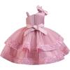 imageIDOPIP Toddler Girls Birthday Dresses Sequin Tulle Tutu Flower Girl Wedding Party Dress Pageant Formal First Communion GownDusty Pink