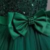 imageIDOPIP Toddler Girls Birthday Dresses Sequin Tulle Tutu Flower Girl Wedding Party Dress Pageant Formal First Communion GownGreen