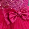 imageIDOPIP Toddler Girls Birthday Dresses Sequin Tulle Tutu Flower Girl Wedding Party Dress Pageant Formal First Communion GownHot Pink