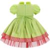 imageIDOPIP Toddler Girls Christmas Dress Puff Sleeve Tutu Dress Princess Baptism Ruffle Tulle Dress Cake Smash Photo Shoot OutfitGreen