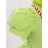 imageIDOPIP Toddler Girls Christmas Dress Puff Sleeve Tutu Dress Princess Baptism Ruffle Tulle Dress Cake Smash Photo Shoot OutfitGreen