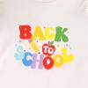 imageIDOPIP Toddler Kids Girls Back to School Outfits Pencil Print Tshirt  Suspenders Skirt Overalls Dress Kindergarten ClothesBlue  Pencil