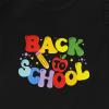 imageIDOPIP Toddler Kids Girls Back to School Outfits Pencil Print Tshirt  Suspenders Skirt Overalls Dress Kindergarten ClothesRed  Black  Crayon