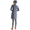imageMuslim Swimsuits for Women Modest Islamic Arabic Swimwear Burkini Full Cover Hijab Top Pants Swimming Cap Bathing SuitsGrey Blue
