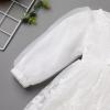 imageToddler Baby Girl Long Sleeve Fall Dress Flower Lace Wedding First Birthday Baptism Christening Dresses with Hat OutfitWhite Lace Floral