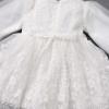 imageToddler Baby Girl Long Sleeve Fall Dress Flower Lace Wedding First Birthday Baptism Christening Dresses with Hat OutfitWhite Lace Floral