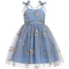 imageBaby Girls Tutu Dress Summer Sleeveless Backless Princess Birthday Party Dresses Sequin Ruffle Tulle Bowknot SundressDark Blue Floral